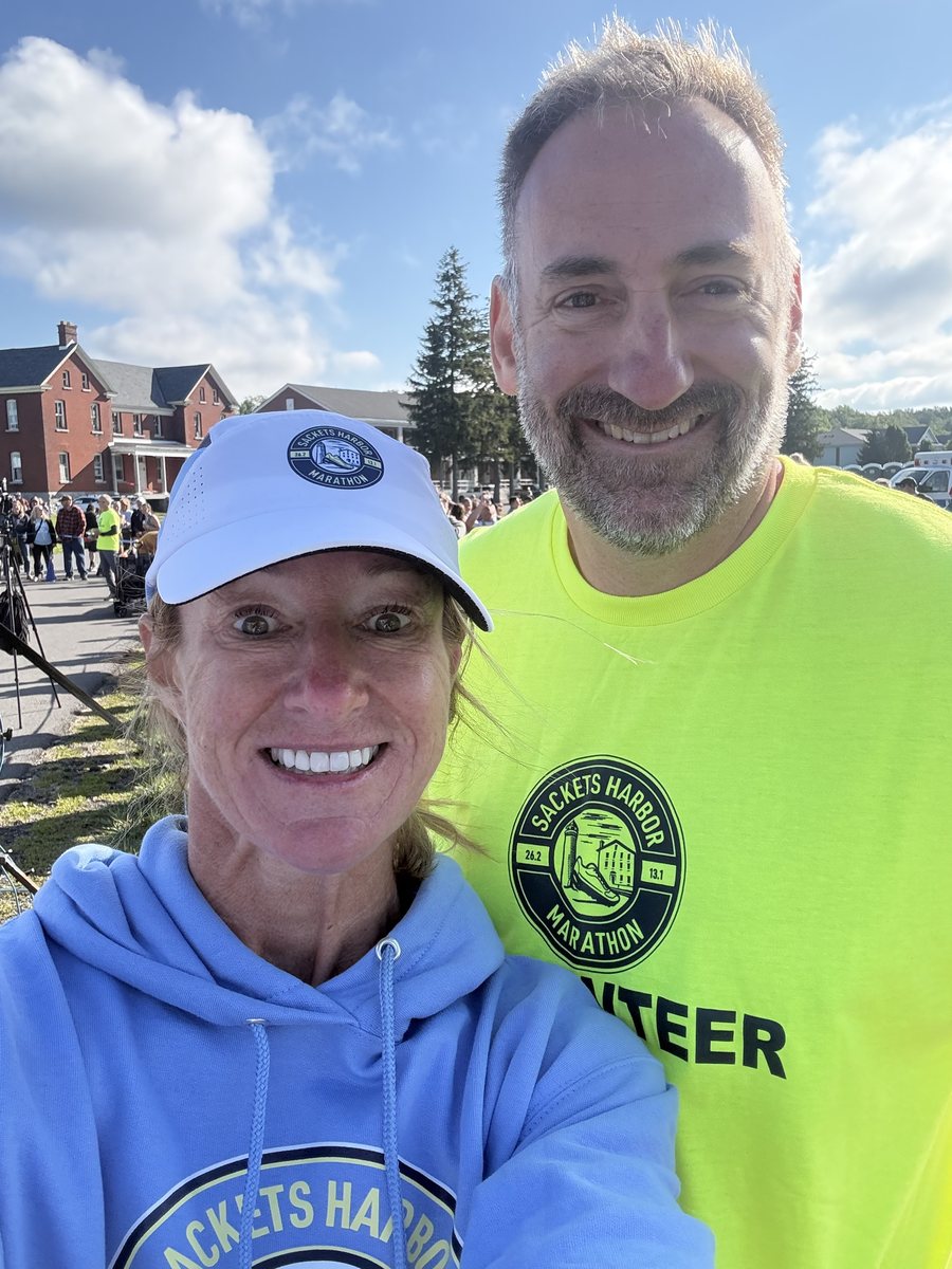Karyn Reinhardt and Mark Congel at the start area on race morning
